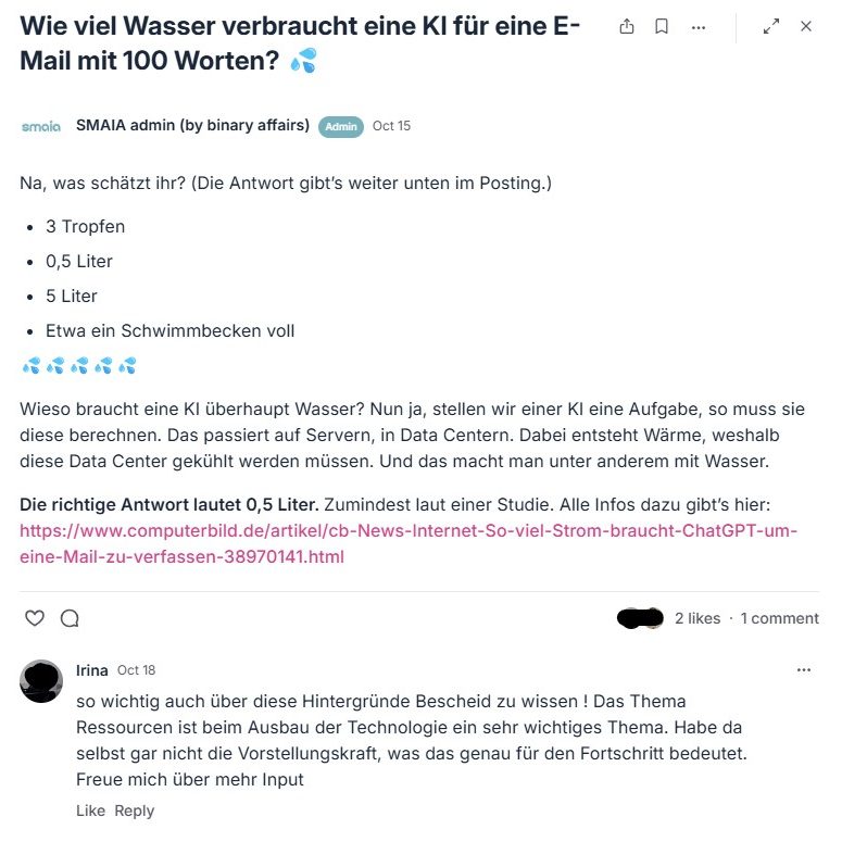 Screenshot des KI-Workspaces unserer Frauen-KI-Community